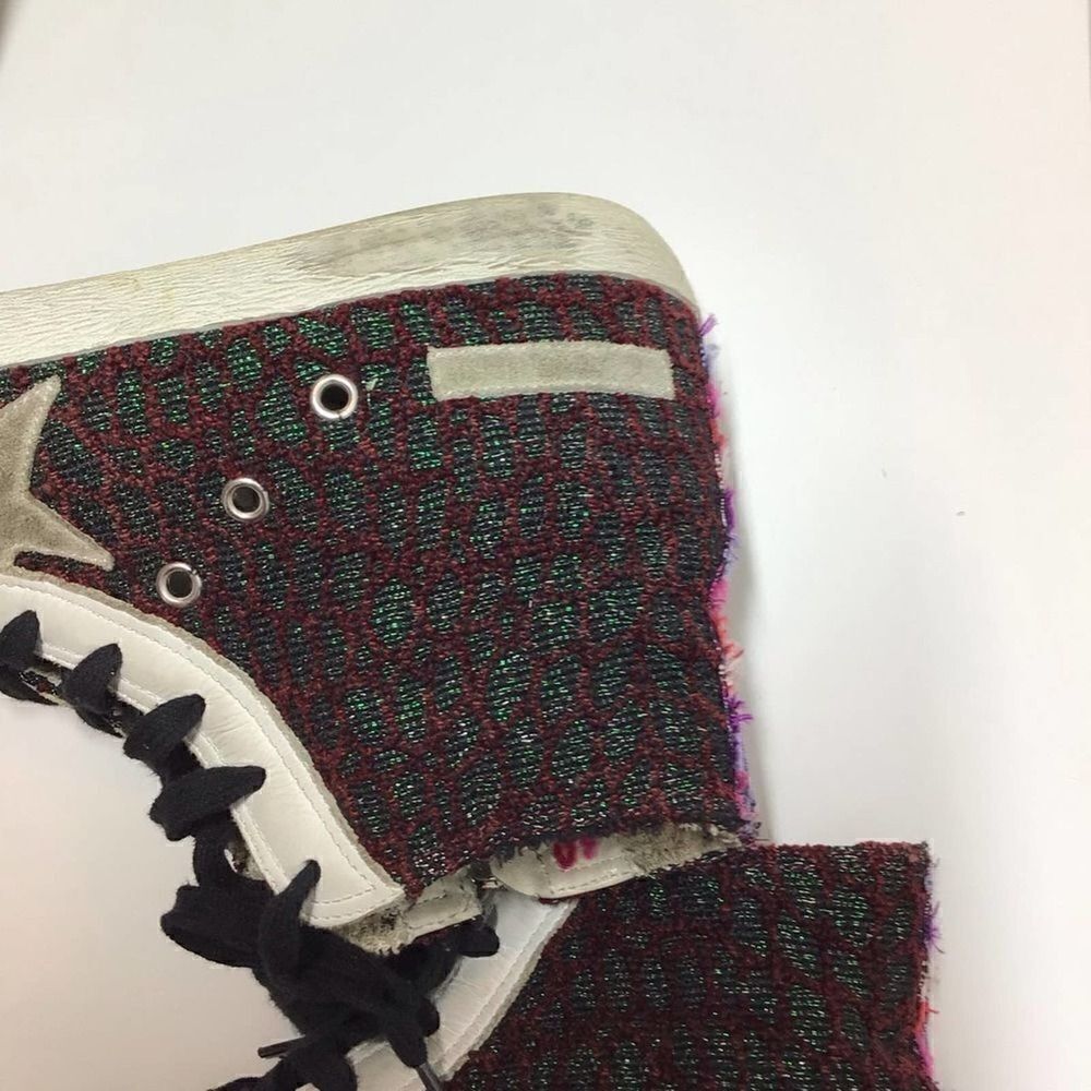 Golden Goose Francy Limited Edition High Top Sneakers Red Green EU 40‎ US 9 - Picture 6 of 17